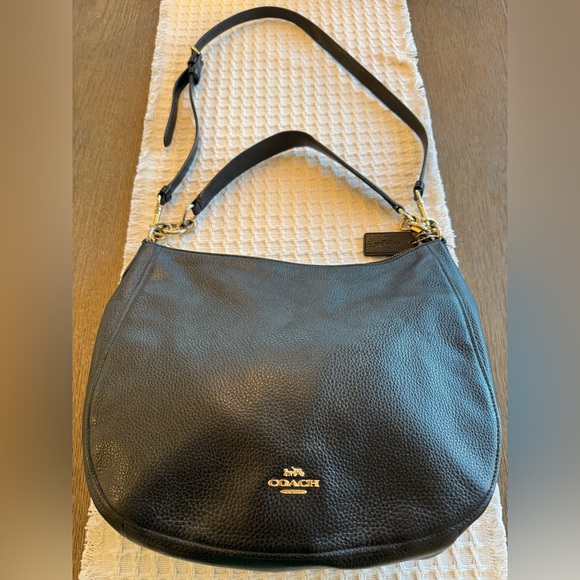 Coach Black Leather Shoulder Bag - Picture 2 of 13